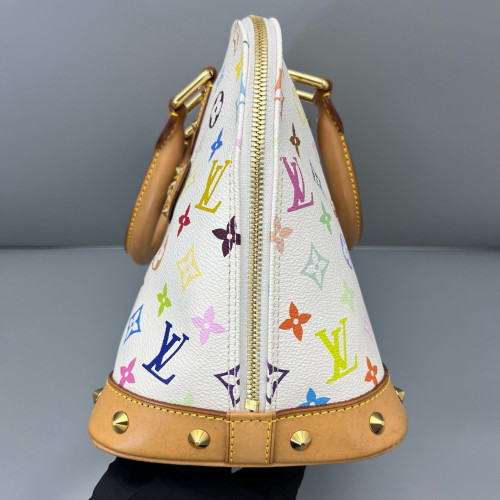 Louis Vuitton Alma PM Monogram Multicolor White Light Brown Light Green