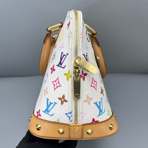Louis Vuitton Alma PM Monogram Multicolor White Light Brown Light Green