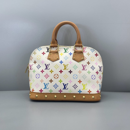 Louis Vuitton Alma PM Monogram Multicolor White Light Brown Light Green