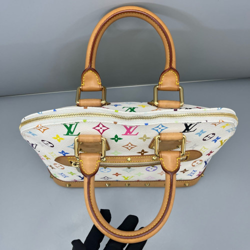 Louis Vuitton Alma PM Monogram Multicolor White Light Brown Light Green