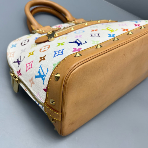 Louis Vuitton Alma PM Monogram Multicolor White Light Brown Light Green