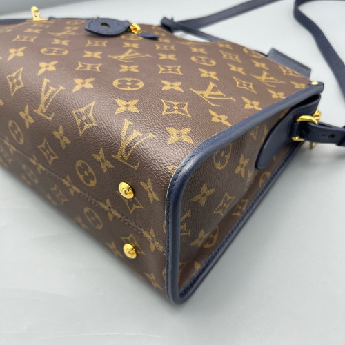 Louis Vuitton Popincourt MM Monogram Brown Navy