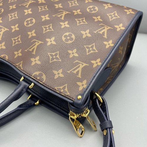 Louis Vuitton Popincourt MM Monogram Brown Navy