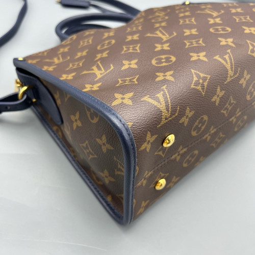 Louis Vuitton Popincourt MM Monogram Brown Navy