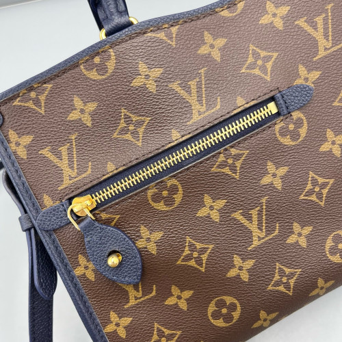 Louis Vuitton Popincourt MM Monogram Brown Navy