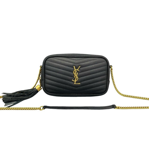 Yves Saint Laurent Tassel Camera Case Caviar Black