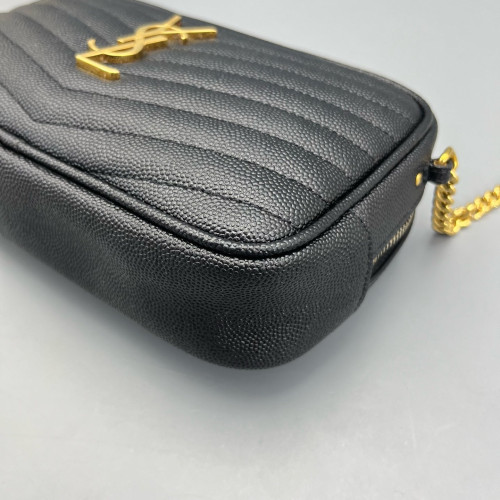 Yves Saint Laurent Tassel Camera Case Caviar Black