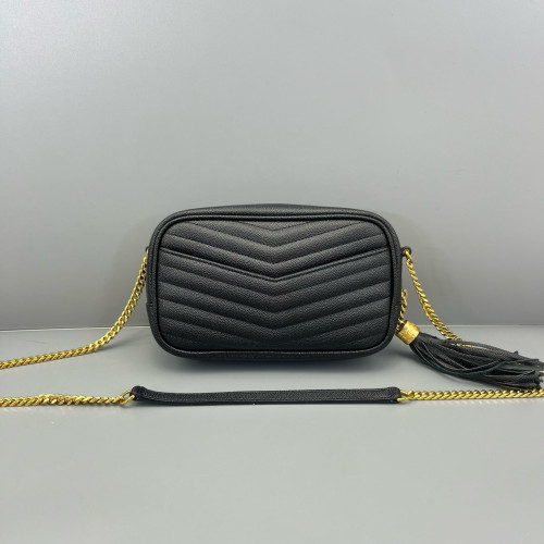 Yves Saint Laurent Tassel Camera Case Caviar Black