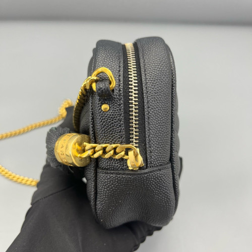 Yves Saint Laurent Tassel Camera Case Caviar Black