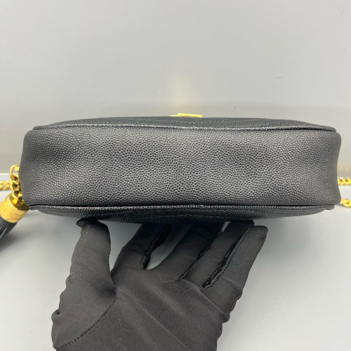 Yves Saint Laurent Tassel Camera Case Caviar Black