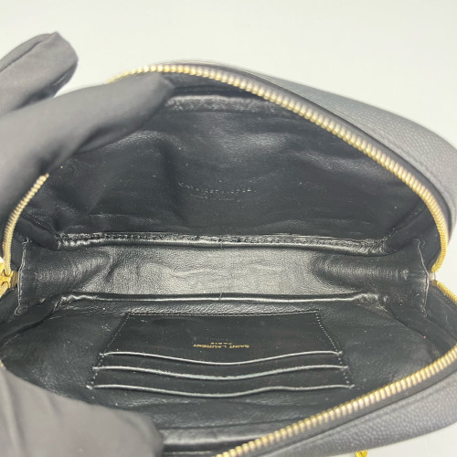 Yves Saint Laurent Tassel Camera Case Caviar Black