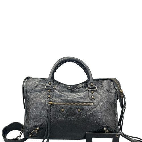 Balenciaga Medium City Arena Lambskin Black