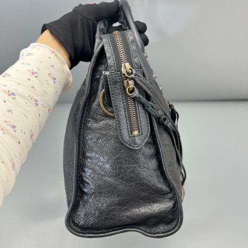 Balenciaga Medium City Arena Lambskin Black