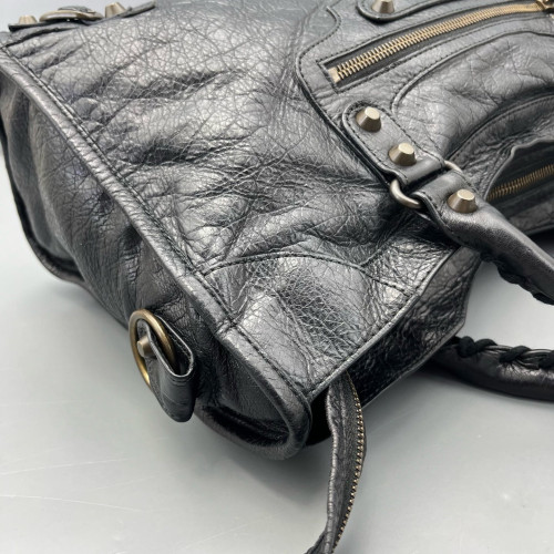 Balenciaga Medium City Arena Lambskin Black