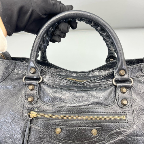 Balenciaga Medium City Arena Lambskin Black