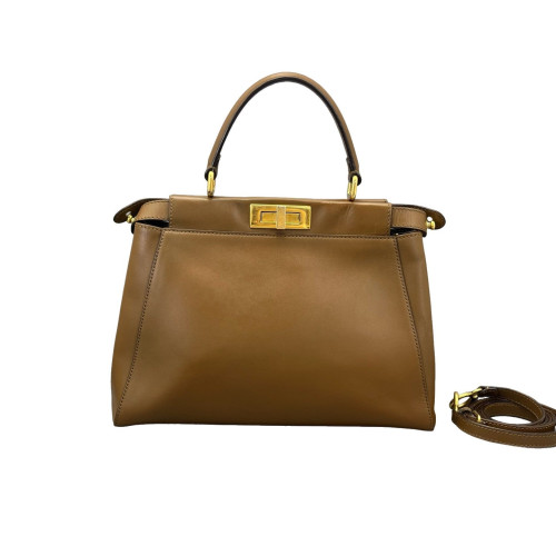 Fendi Peekaboo I See U Medium Calfskin Tan