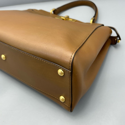 Fendi Peekaboo I See U Medium Calfskin Tan