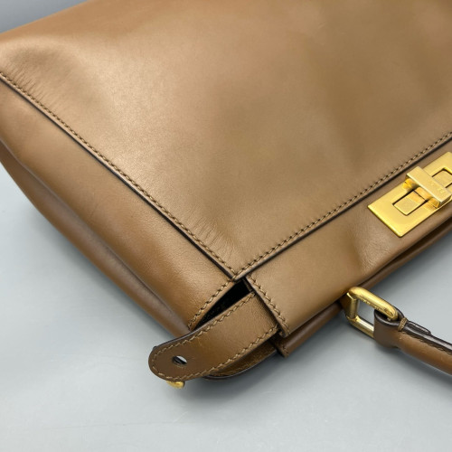 Fendi Peekaboo I See U Medium Calfskin Tan