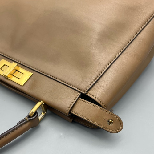 Fendi Peekaboo I See U Medium Calfskin Tan