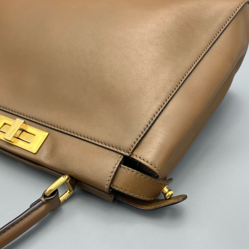 Fendi Peekaboo I See U Medium Calfskin Tan