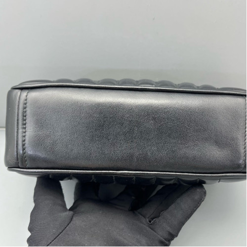 Prada Small Diagramme Camera Calfskin Black