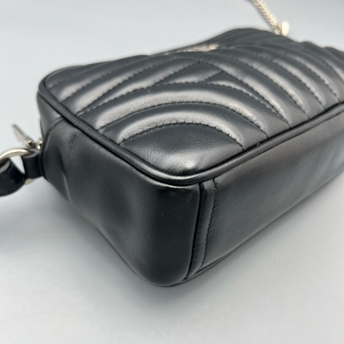 Prada Small Diagramme Camera Calfskin Black