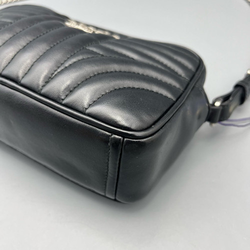 Prada Small Diagramme Camera Calfskin Black