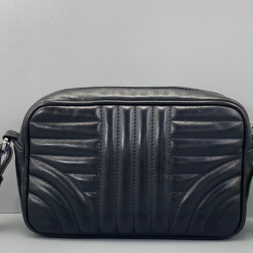 Prada Small Diagramme Camera Calfskin Black
