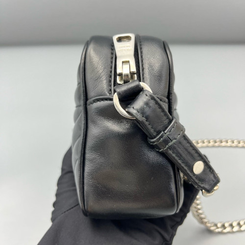 Prada Small Diagramme Camera Calfskin Black