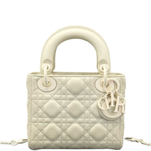 Dior Mini Lady Dior Calfskin White