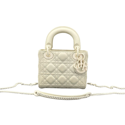 Dior Mini Lady Dior Calfskin White