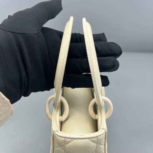 Dior Mini Lady Dior Calfskin White