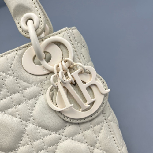Dior Mini Lady Dior Calfskin White