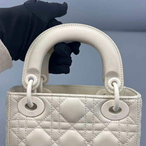 Dior Mini Lady Dior Calfskin White