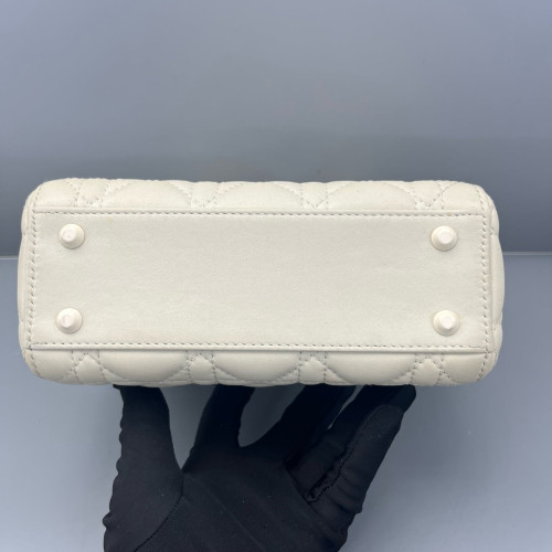 Dior Mini Lady Dior Calfskin White