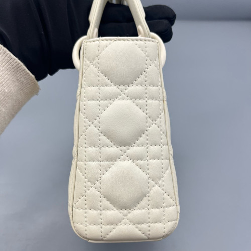 Dior Mini Lady Dior Calfskin White