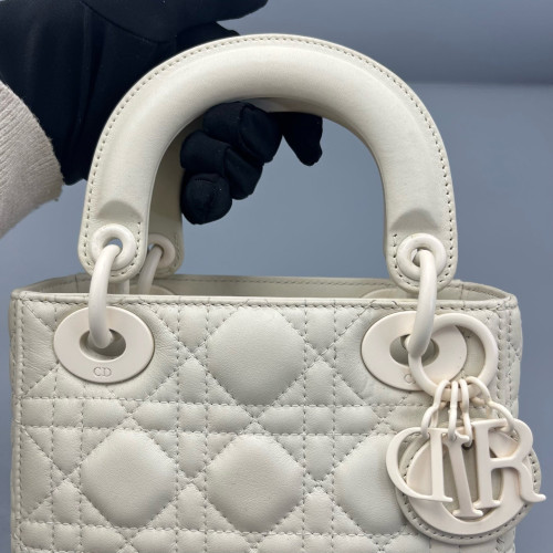 Dior Mini Lady Dior Calfskin White