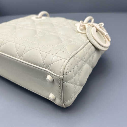 Dior Mini Lady Dior Calfskin White
