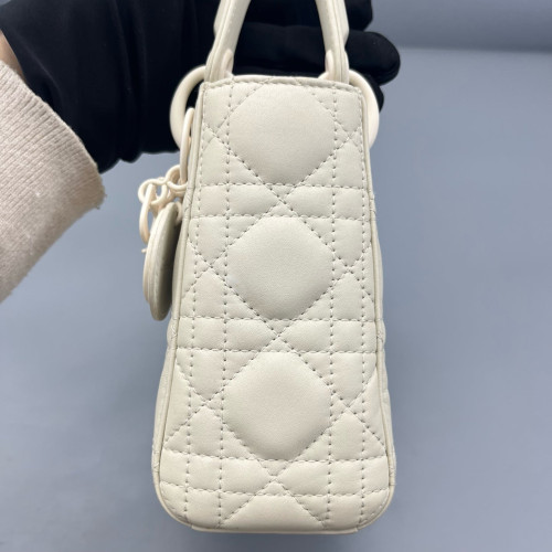 Dior Mini Lady Dior Calfskin White