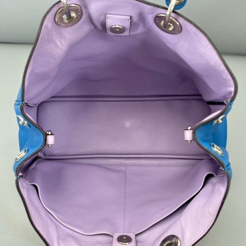 Dior Large Diorissimo Tote Calfskin Blue