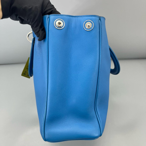 Dior Large Diorissimo Tote Calfskin Blue