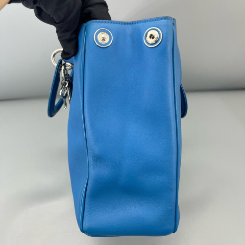 Dior Large Diorissimo Tote Calfskin Blue