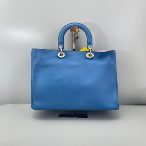 Dior Large Diorissimo Tote Calfskin Blue