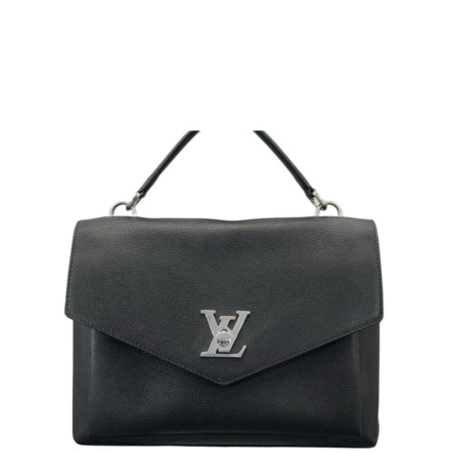 Louis Vuitton Mylockme Top Handle Calfskin Black