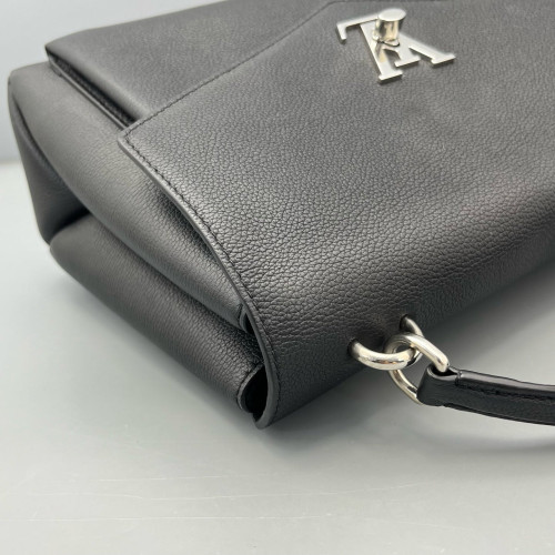 Louis Vuitton Mylockme Top Handle Calfskin Black