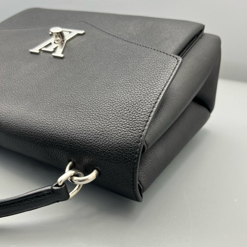 Louis Vuitton Mylockme Top Handle Calfskin Black
