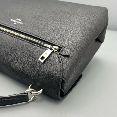 Louis Vuitton Mylockme Top Handle Calfskin Black
