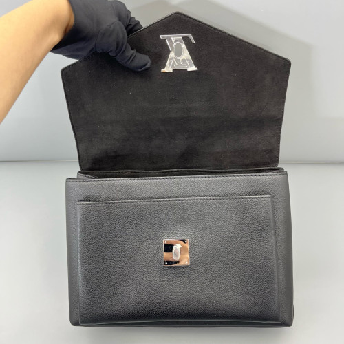 Louis Vuitton Mylockme Top Handle Calfskin Black