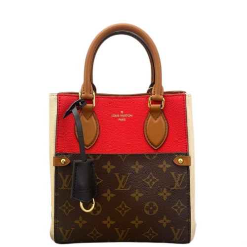 Louis Vuitton Fold Tote PM Monogram Brown Red