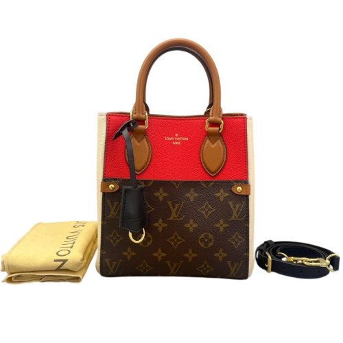 Louis Vuitton Fold Tote PM Monogram Brown Red